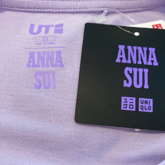Uniqlo x Anna Sui Women Short Sleeve Tunic Purple - Picture 7 of 9